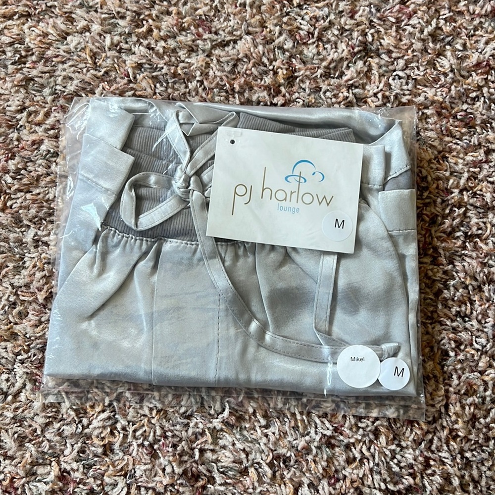 BNWT PJ Harlow Mikel Satin Shorts